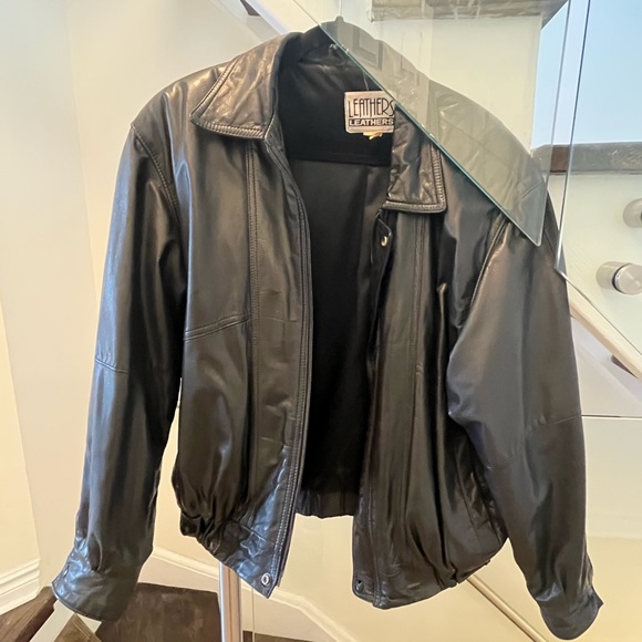Vintage Leather Bomber Jacket - Picture 1 of 3